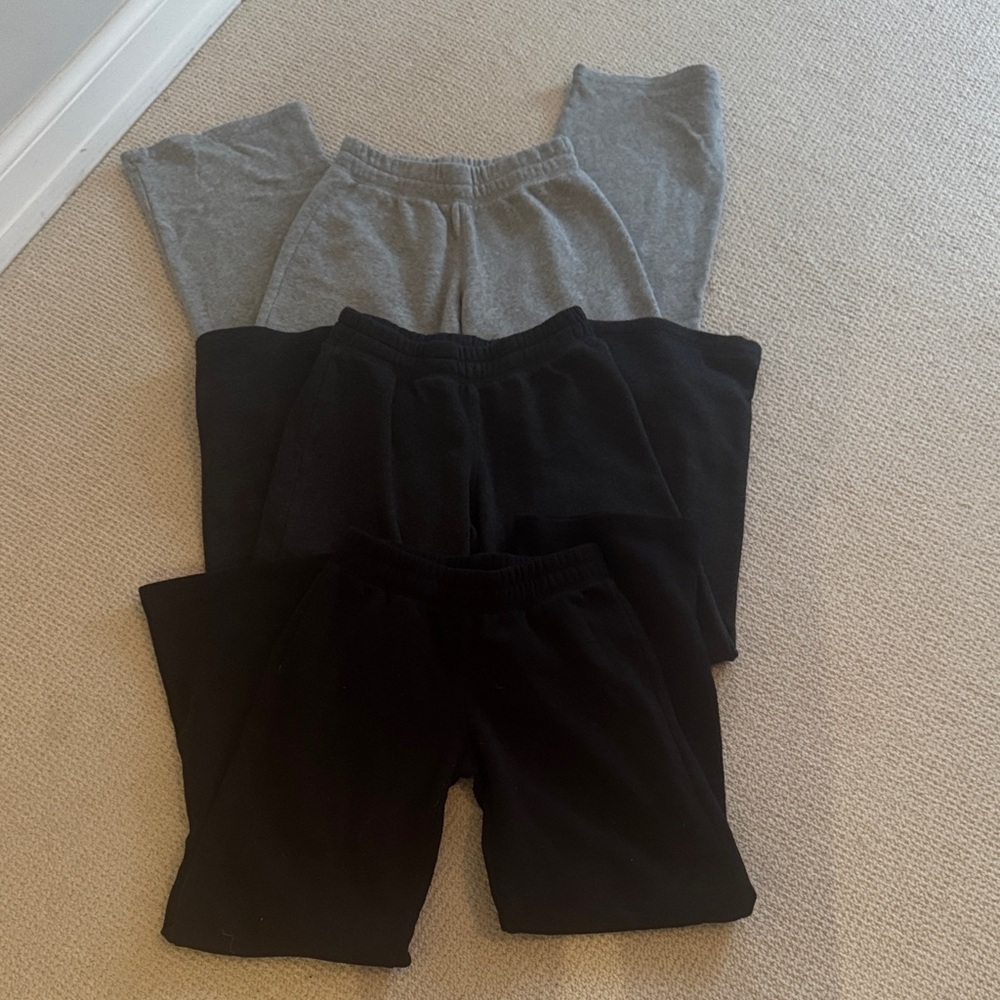 Katie J NYC Gray and Black Joggers Trio (Dylan)